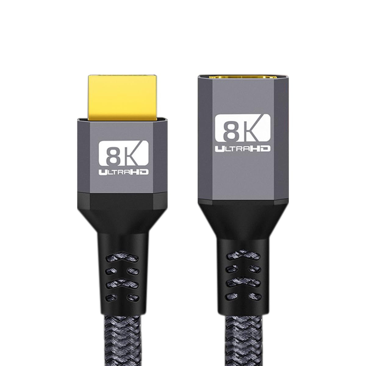 CY 8K Cable HDMI 2.1 UHD 8K Extension Cable Male to Female Ultra HD 8K 60hz 4K 120hz Cable 48Gbps with Audio 3D HDMI Cord 50cm 0.5m