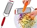 Stainless Steel Handheld Cheese and Lemon Grater and Zester Set of 2, Red and Orange