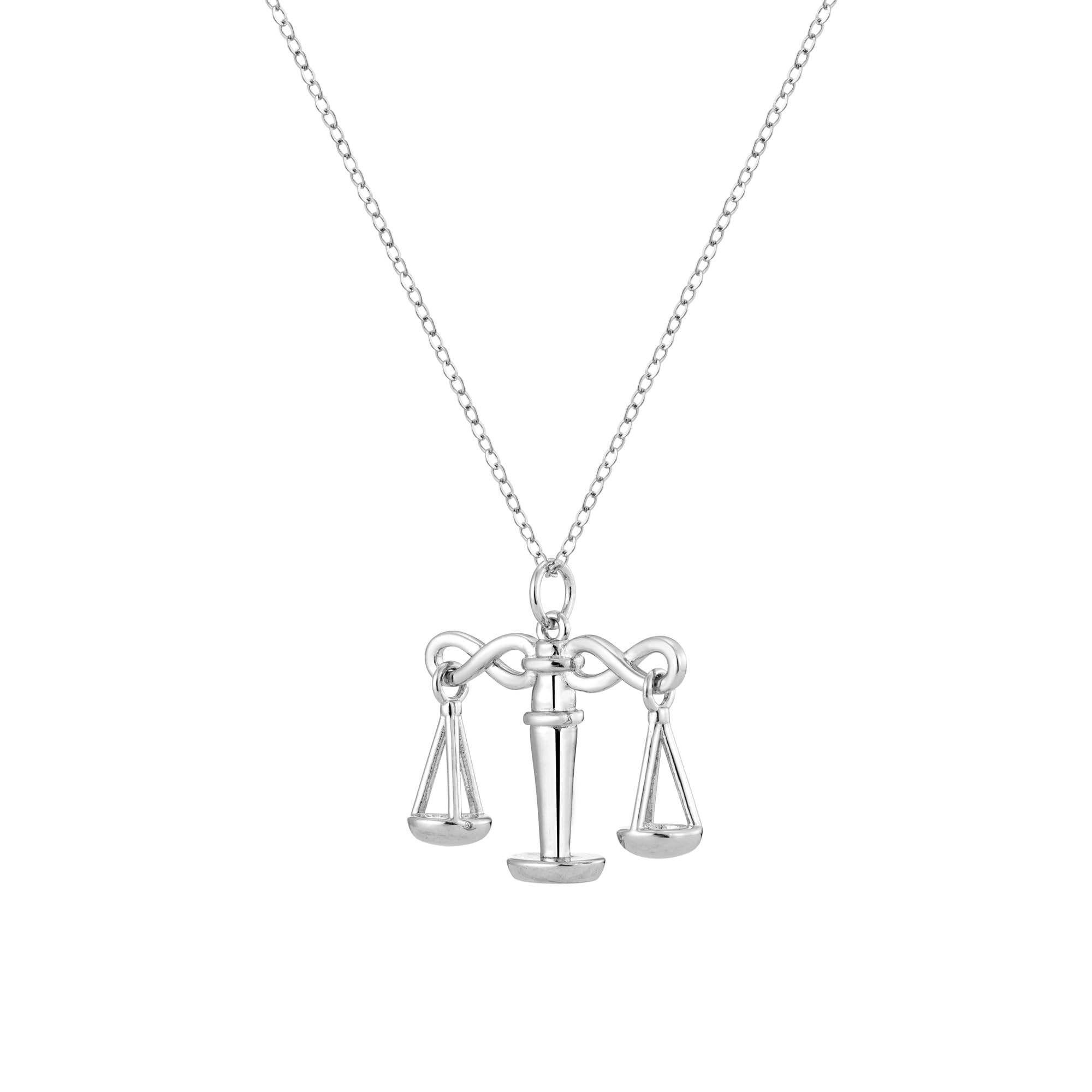 Photo 1 of Bolenvi Justice Scale Pendant Libra Necklace Women, 925 Sterling Silver Chain Adjustable Jewelry, Zodiac Versatile Pendant, Astrology Horoscope Symbol Necklaces Women