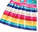 Unicorn Pony Dress Colorful Striped Cartoon Girls Dress (6t, Pink L)