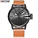 CURREN Original Brand Men's Sports Waterproof Leather Strap Wrist Watch 8208 Black Brown Black