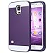 ULAK Galaxy S5 Case, S5 Case, 2in1 Hybrid Dual Layer Slim Protective Case Cover for Samsung Galaxy S5/Galaxy SV/Galaxy S V/Galaxy i9600 2014 (Plastic Hard Shell and Flexible TPU) Purple