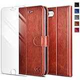 OCASE iPhone 7 / iPhone 8 Wallet Case [Card Slot] [Kickstand] [TPU Shockproof Interior Protective Case] Leather Flip Case for iPhone 7/8 Devices 4.7 Inch-Brown