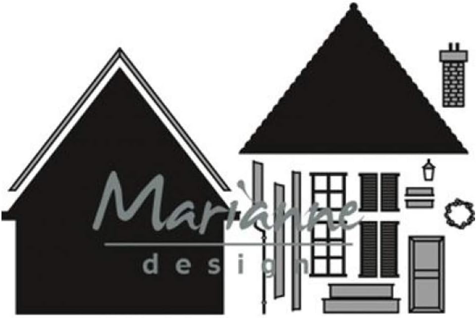 Marianne Design Craftables Build-a-House Die, Metal, Grey, 18.1 x 14.9 x 0.2 cm
