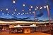 Deneve Outdoor String Lights (48ft) Bulbs Not Included - Heavy Duty Garden Hanging Market Patio Cafe Pergola Rope String Backyard Lights Pro Weatherproof Commercial Quality Lights 48 Feet Long