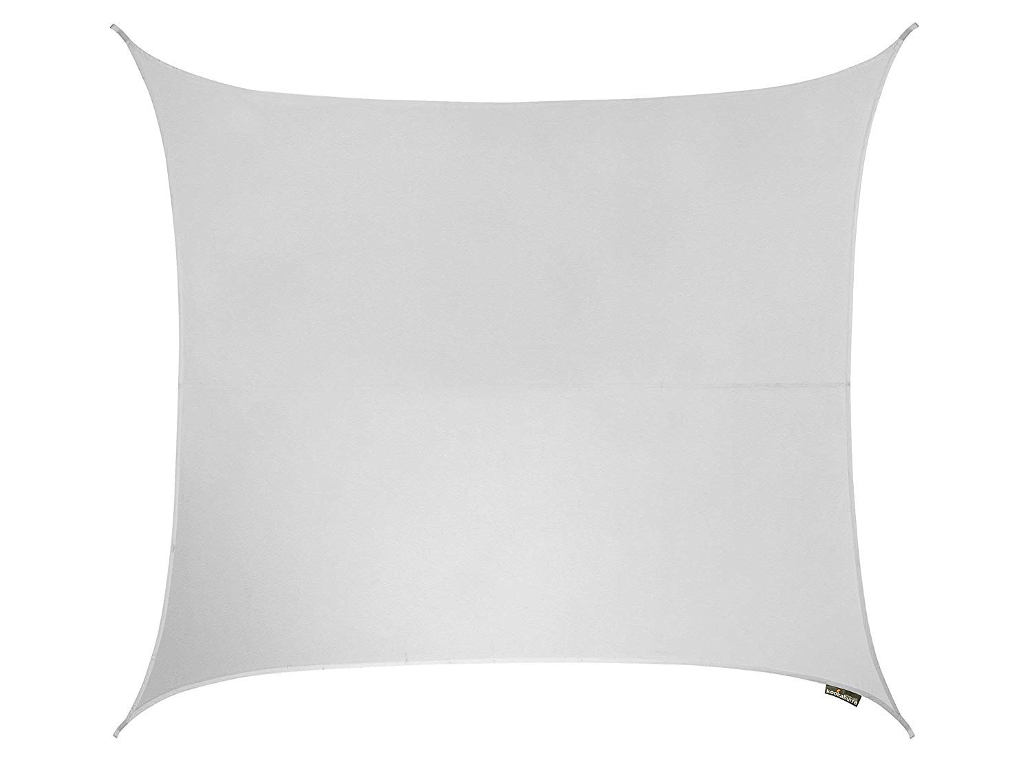 Kookaburra 5.4m Square Water Resistant Garden Patio Sun Shade Sail Canopy 96.5% UV Block with Free Rope (Polar White)