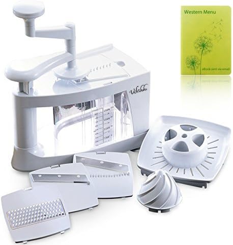Spiral Slicer, 4-Blade Spiralizer , 8- in-1 Spiral Slicer, Vegetable Pasta Maker for Low-Carb / Paleo / Gluten-Free /Raw /Diet Meals(Style1)