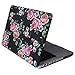 HDE Plastic Hard Case and Keyboard Cover for MacBook Pro 13 (Non Retina) Snap On Protective Hard Shell Black Floral Design Fits Old MacBook Pro 13 Inch Model A1278 with CD Drive (Black Floral)