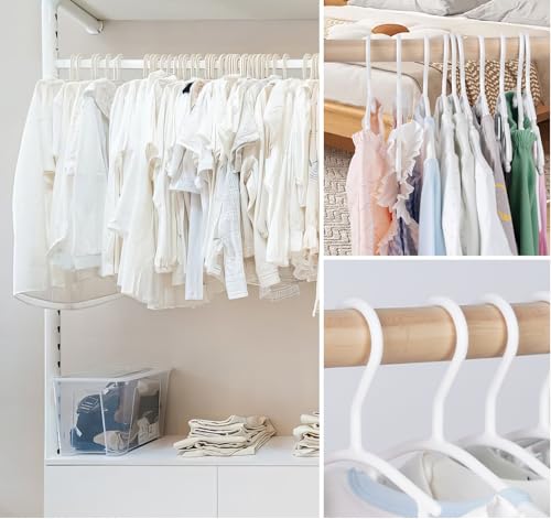 Clothes Hangers Children's Clothes Hangers Pack of 36 | 27 cm length, non-slip and space-saving - ideal for baby clothes, children's clothing, wardrobe and storage