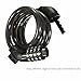 Bike Lock,OUTERDO Bicycle Cable Lock Combination Resettable Lightweight Cycling Locks Self Coiling Electric Vehicle Anti-theft Cycle Chain Lock with Mounting Bracket 3.2-Feet x 1/2 Inch