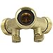 SOMMERLAND A1005 Heavy Duty Brass Y 2 Way Garden Hose Connector with Complimentary Hose Washer 10 PCS Pack