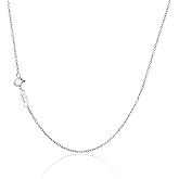 KUYLBUK 925 Sterling Sliver Chain Necklace for Women - Dainty 1.1mm Cable Chain, Sturdy Hypoallergenic Necklaces, 14/16/18/20/22/24 Inches Jewelry Gifts for Men Women