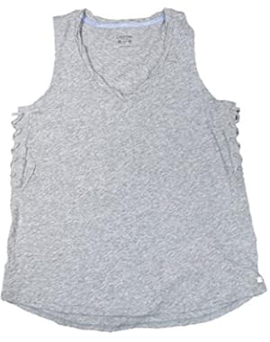 Performance Womens Lace-up Sleeveless Tank Top