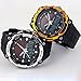 Fanmis Men's Solar Powered Casual Quartz Watch Digital & Analog Multifunctional Sports Watch Red