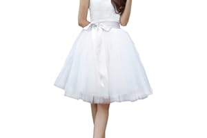 ELLIEWELY EllieHouse Womens Short Tutu Tulle Skirt with Sash PC06