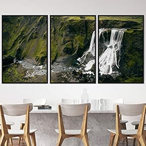 signwin 3 Piece Framed Canvas Wall Art Mountain...