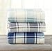 Great Bay Home 4 Piece Micro Fleece Queen Navy Plaid Sheet Set | Super Soft, Cozy Extra Plush Polar Fleece Bedding Sheets & Pillowcases | Microfleece Winter Sheets (Queen, Navy Plaid)