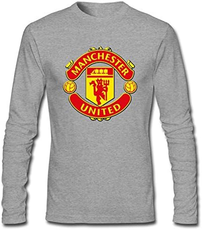 YYShirt Men's Manchester United FC Lovers Fans Gift Long Sleeve T-Shirt Large Grey