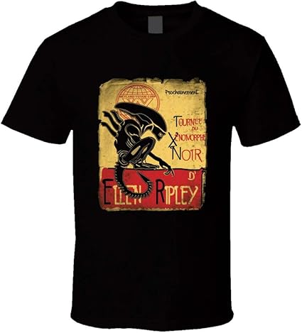 Amazon Com Aliens Inspired T Shirt Tournee Du Chat Noir Parody Cool Xenomorpe Clothing
