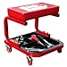 Torin Big Red Rolling Creeper Garage/Shop Seat: Padded Mechanic Stool with Tool Tray, Red primary