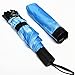 J&B Umbrellas Compact Travel Umbrella for Women Vinyl Anti-UV Long Stick Lightweight Starry and Blossom Parasol for Sun and Rain Gift Choice Bule Sky
