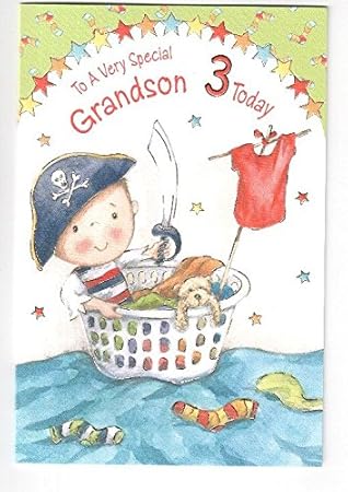 To A Special Grandson 3 Today Happy Birthday Card Amazon Co Uk