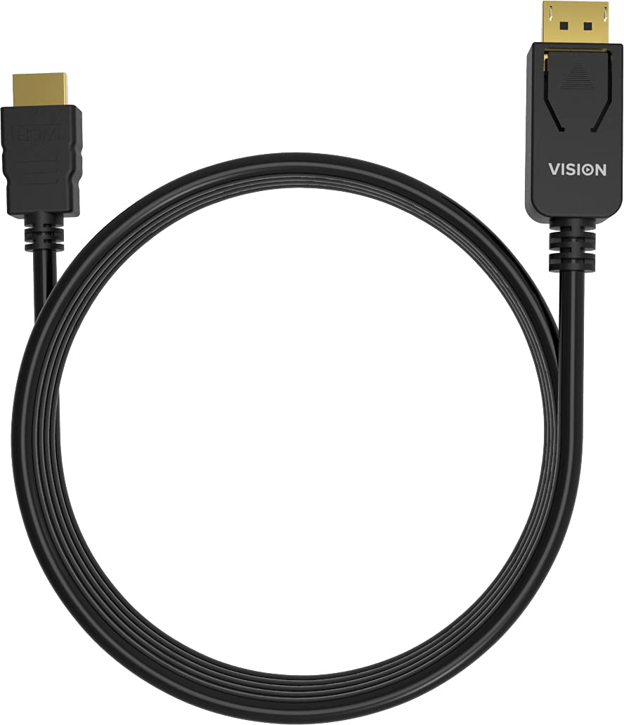 Vision Professional - Video Cable - DisplayPort HDMI - m bis - 1 m - Cable - Digital/Display/Video, Black