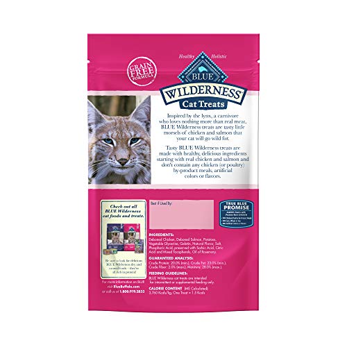 Blue Buffalo Wilderness Grain Free SoftMoist Cat Treats, Chicken & Salmon 2oz Bag Pricepulse