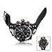 Readeel Stylish Silicone Sports Military Watch Black Band Blue LED Light Men Wrist Watch Silver