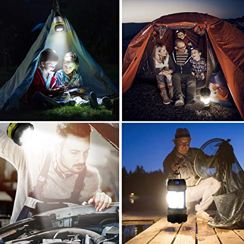 Camping Lantern Rechargeable, Lantern Flashlight LED with 800LM,6Light Modes,3800mAh Power Bank, IPX4 Waterproof,Perfect for Camping Light Hurricane,Emergency,Hiking,Outdoor,USB Cable Included - Thumbnail 6