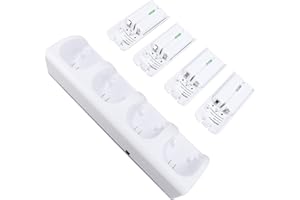 Dpofirs Remote Control Battery Charger Station, 2800mAh Rechargeable Battery LED Lights Display Remote Controller Charger Sta