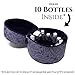 10-bottle Essential Oil Diffuser Carrying Case Tote for doTERRA, Young Living Bottles for Aromatherapy Travel or Storage with Power Adapter Compartment (Midnight Blue - XL)