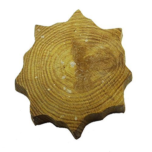 Wood Block Art Handcarved Printing Block Wooden Textile Sun Stamp Blockprint