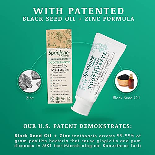 SprinJene Natural Fluoride Free Toothpaste for Clean and Strong Teeth