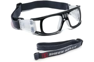 SHEEN KELLY Professional Sports Goggles Adult Protective Safety Goggles Basketball Glasses for Men with Adjustable