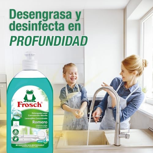 - Lavagem à mão Líquido Concentrado de Alecrim Orgânico, Limpeza e Higiene Eficazes, pH Neutro - Embalagem 8x500ml