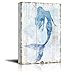 wall26 Canvas Print Wall Art Mermaid Swimming on Watercolor Wood Panels Fantasy & Sci-Fi Ocean Illustrations Modern Art Rustic Scenic Relax/Calm Multicolor for Living Room, Bedroom, Office - 12