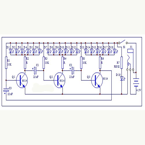 Icstation DIY 3D Christmas Tree Kit with 7 Color Flashing LED for Electronics solder Practice