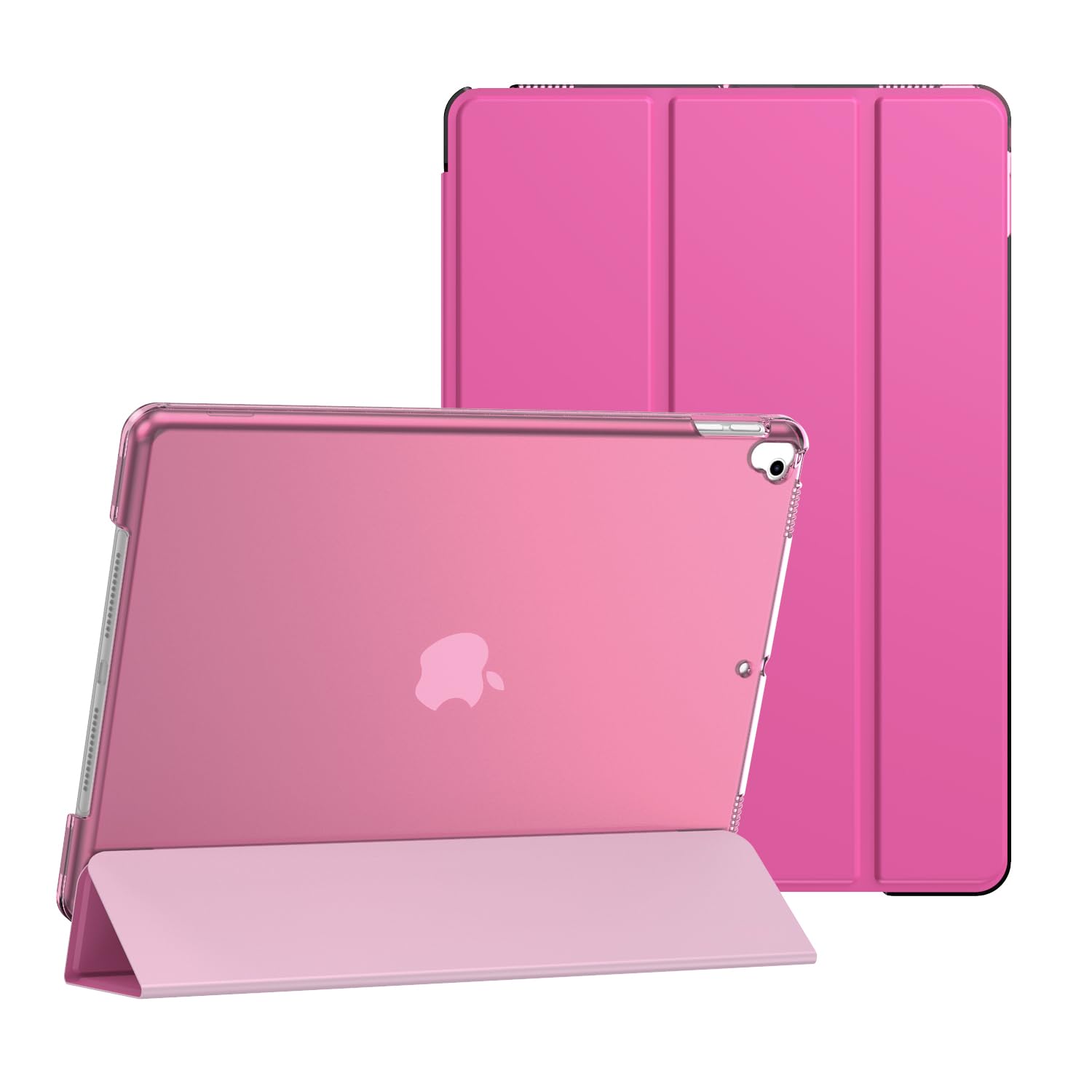 For Apple iPad Pro 10.5 (2017) A1701 A1709 And iPad Air 3 (2019) A2152 A2123 A2153 Smart Case with Auto Wake/Sleep (Pink)