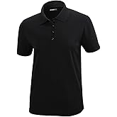 North End Women's Performance Pique Polo Shirt Black