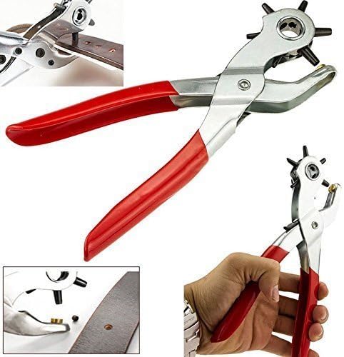 Flipco Metal Hole Punch Pliers Repair Tool Multi Tools for Leather Strap Waist Belt Waist Band
