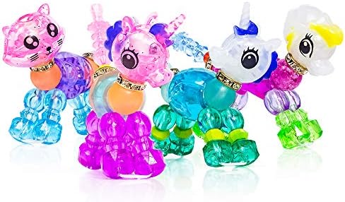 Yuliani Colorful Magical Pets Bracelets Animal Bracelets Twist Bracelet for Kids - Pink Unicorn,White Unicorn,Pink Kitty and White Horse - Make a Bracelet or Twist into a Pet