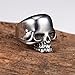 INRENG 316L Stainless Steel Men's Cool Skull Head Ring Punk New Jewelry Size 9