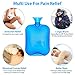 Hot Water Bottle, Ohuhu 2L Classic Premium Transparent Hot or Cold Water Bag for Pain Relief Hot Pack Therapy 2000ml 68oz, Blue, Home and Outdoor