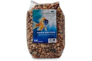 imagitarium Aquarium Gravel Substrate, River Rock, 5 lbs.