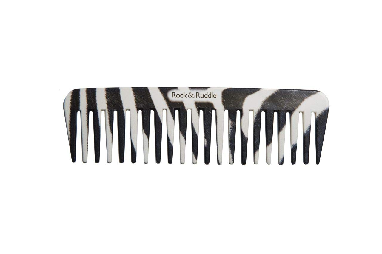 Rock & Ruddle Wide Tooth Comb. Perfect for Detangling Wet Hair and Applying Hair Color. Zebra Fur Design — image 1