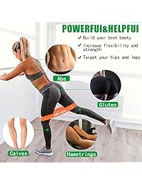 WODSKAI Resistance Exercise Bands for Legs and Butt, Non Slip Fabric Exercise Bands, Booty Workout Loop Resistance Bands for Squat, Glute, Hip, Thigh Workout