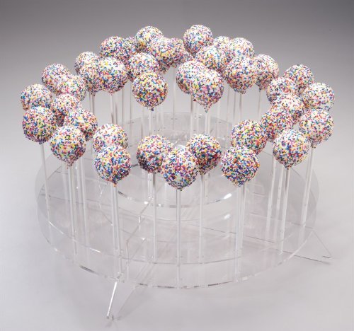 Set 2 Supports Cake Pop Acrylique + 200 Bâtons - Présentation Gâteaux Mariage, Anniversaire