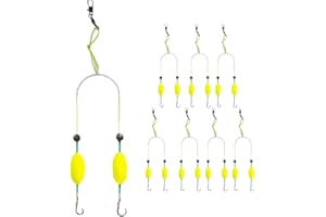 RSFCWS 8pcs Reverse Bottom Rigs Using with Pop Up Boilies Bait, Grass Crucian Carp Fishing Gear Stuff Lure Equipment Tackle Accesories