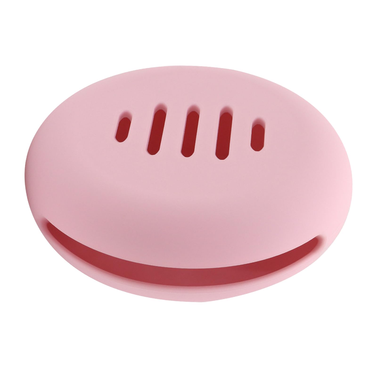 SWYSGS Breathable Silicone Powder Puff Storage Box, Make Up Sponge Powder Puff Storage Box for Cosmetic Tassels in Various Sizes and Shapes, Shatterproof, Portable Cosmetics (Pink)